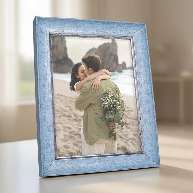 Elegant Vintage Style PVC Photo Frame - Blue media 1