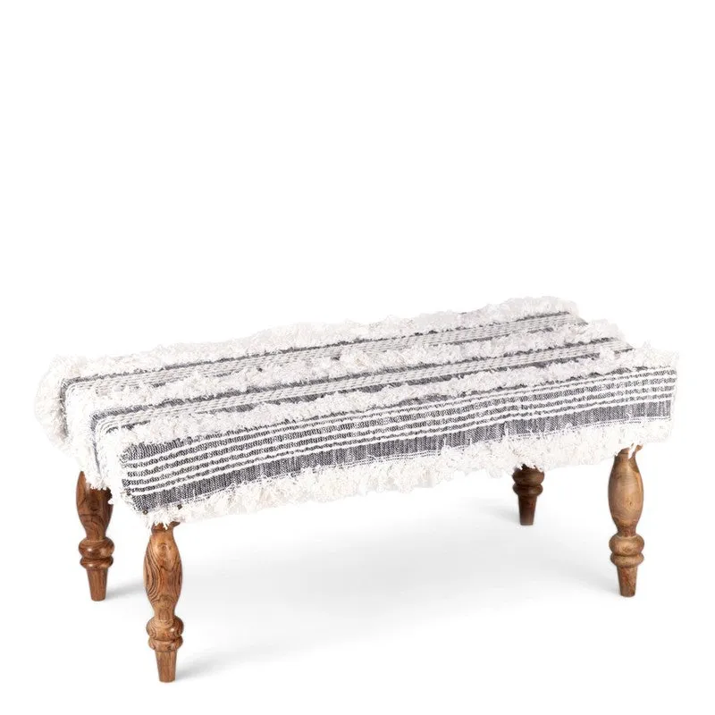 Cazro Sheesham Wooden Bench - Grey media 6