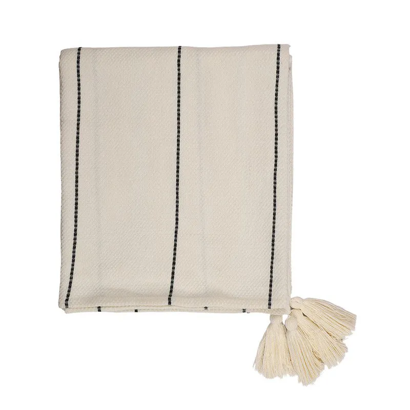 Stripe Story Cotton Throw media 3