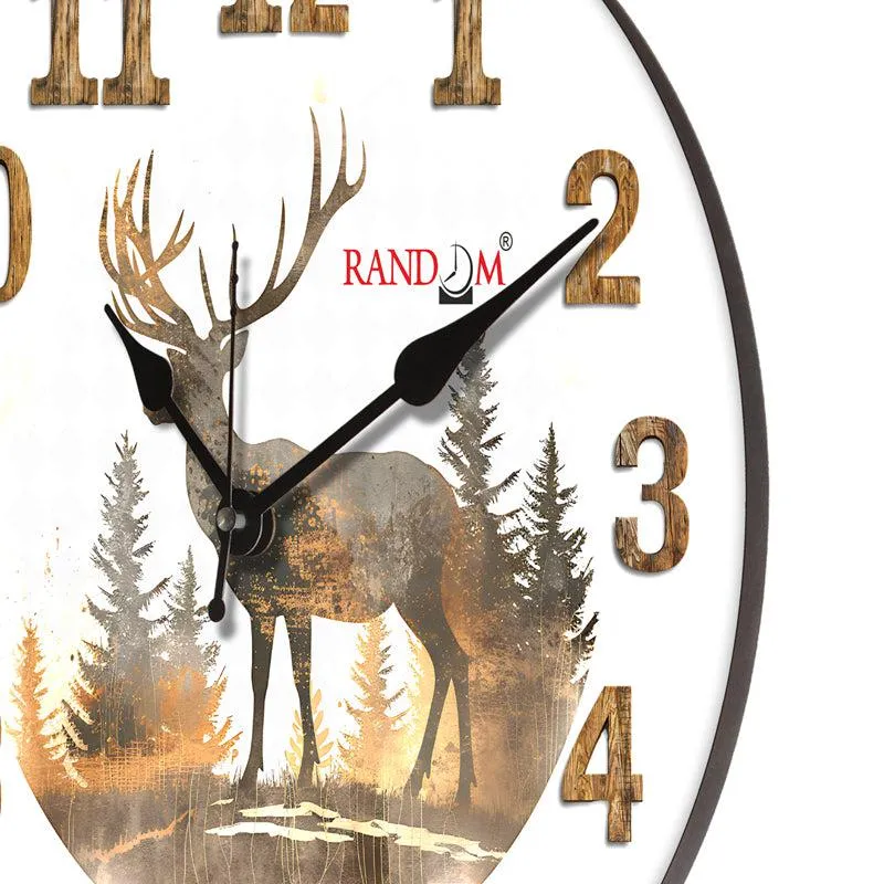 Chrono Mirage Analog Wooden Wall Clock media 6