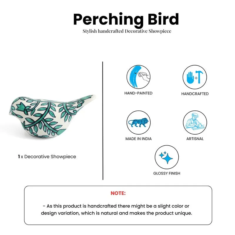 Perching Bird Ceramic Handpainted Showpiece) media 6