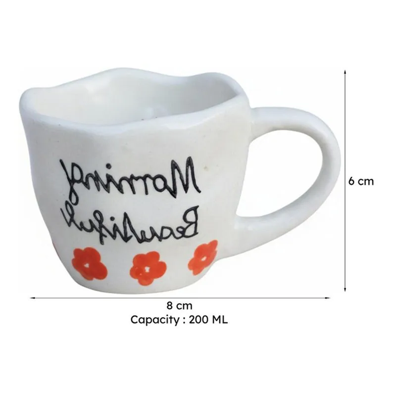 Morning Ceramic Tea Cup (200 mL) - 7