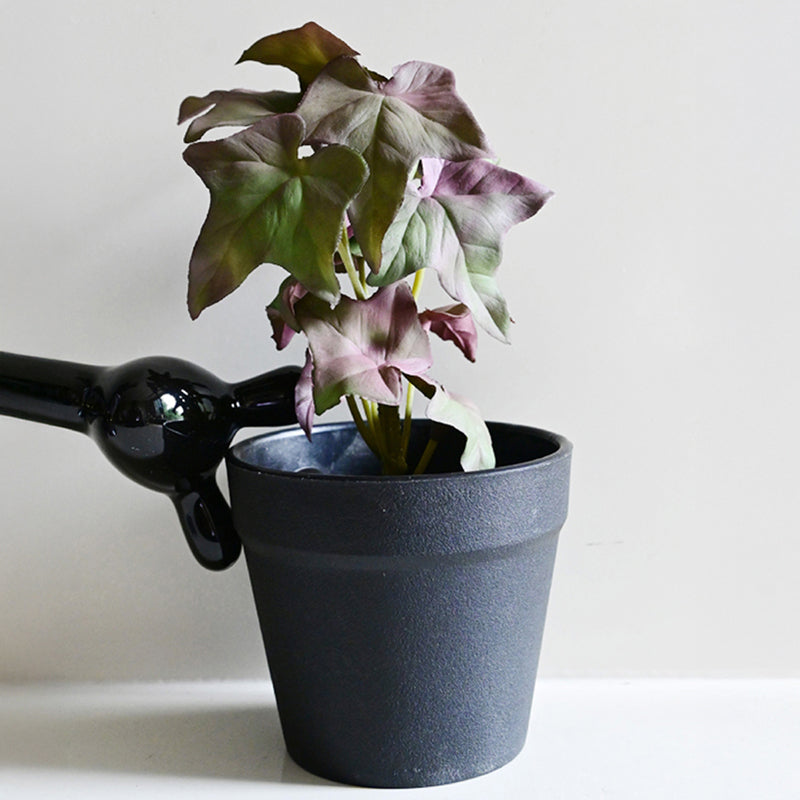 Ivette Artificial Mini Ivy Plant With Basic Black Plastic Pot (Purple) - 16 cm media 5