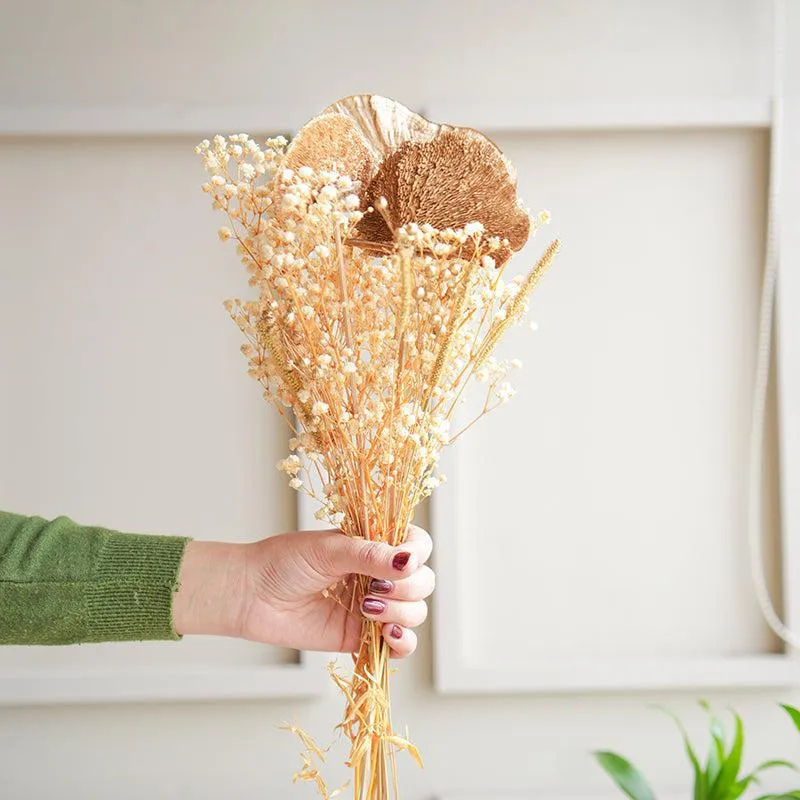 Autumn Of Love Dried Flower Bunch With Ceramic Vase - Two Piece Set media 3