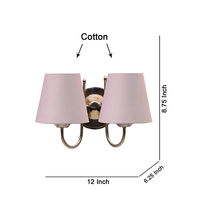 Veda Duo Conical Fabric & Metal Wall Lamp - Grey media 5