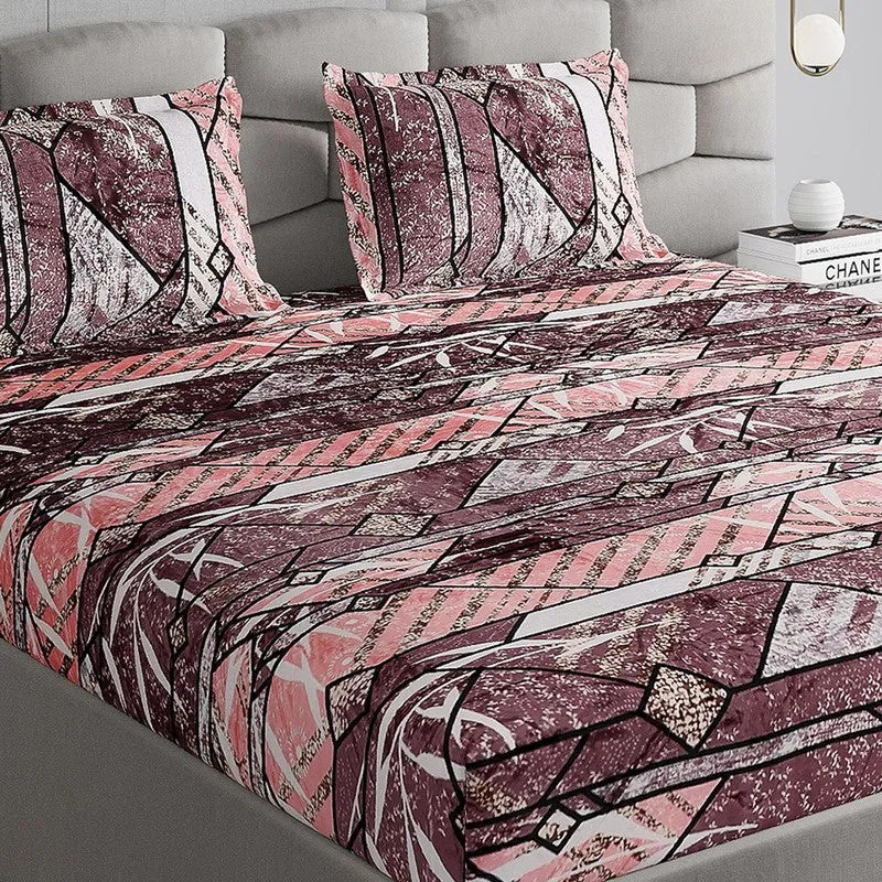 Monte Carlo Flow Forms Bedsheet (Pink) - 280 GSM media 3