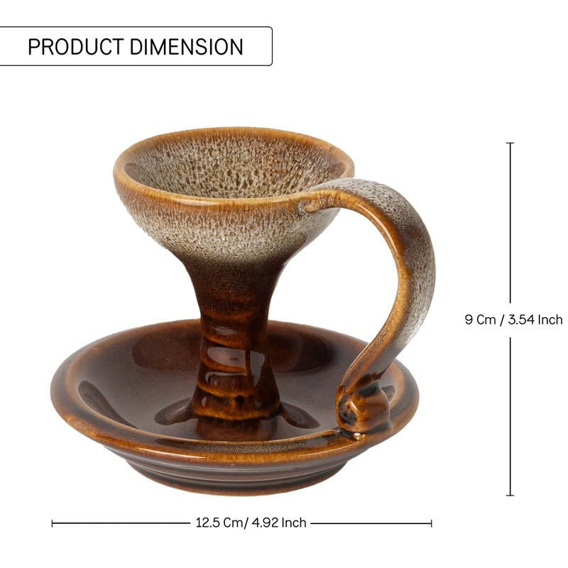 Sacred Incense Holder - Brown & Beige media 3