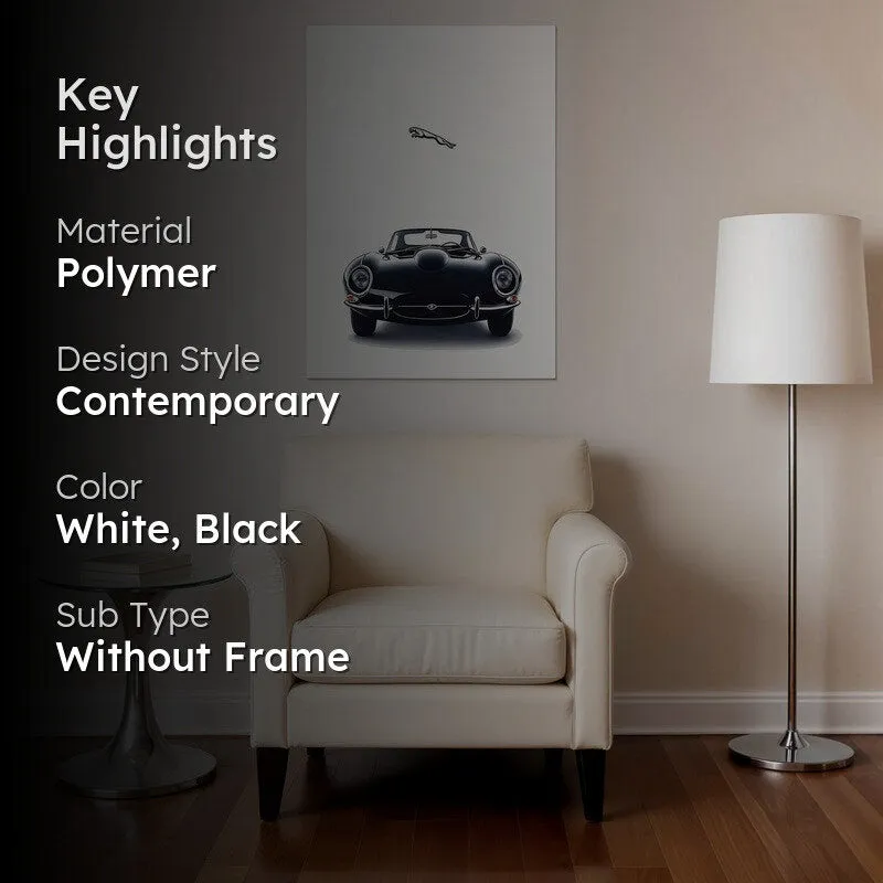 Jaguar Elegance Wall Poster - Black media 2