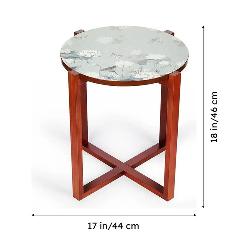India Circus Wood Serenity Round Side Table media 9