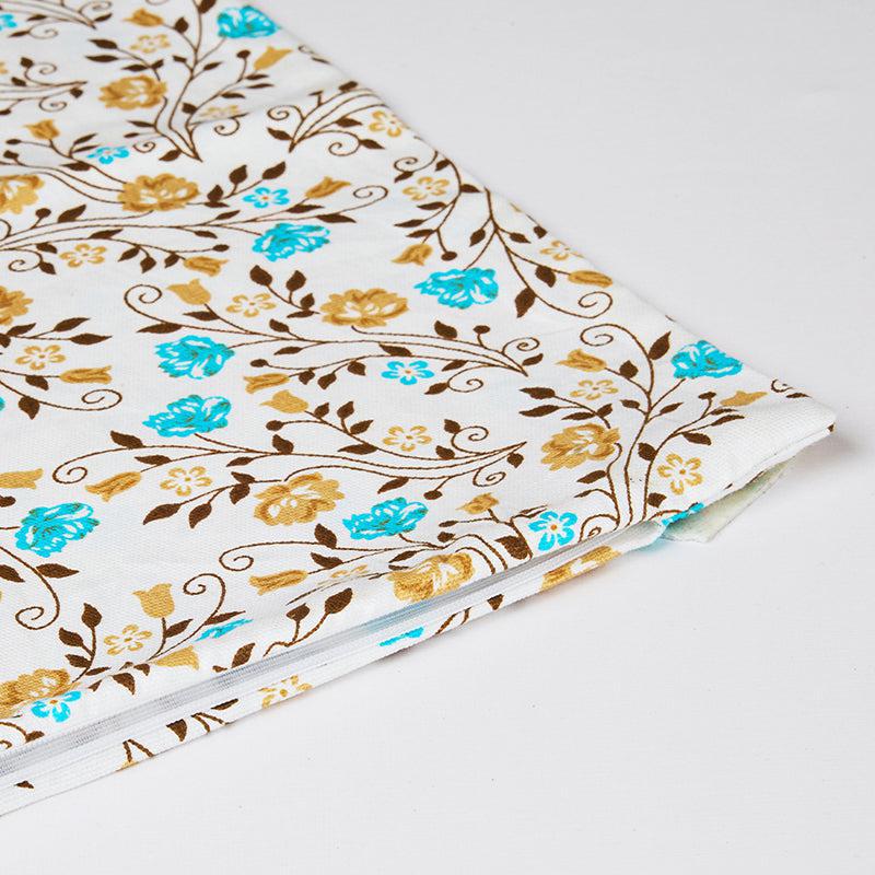 Petal Pavilion Floral Cotton Diwan Set - Blue media 5