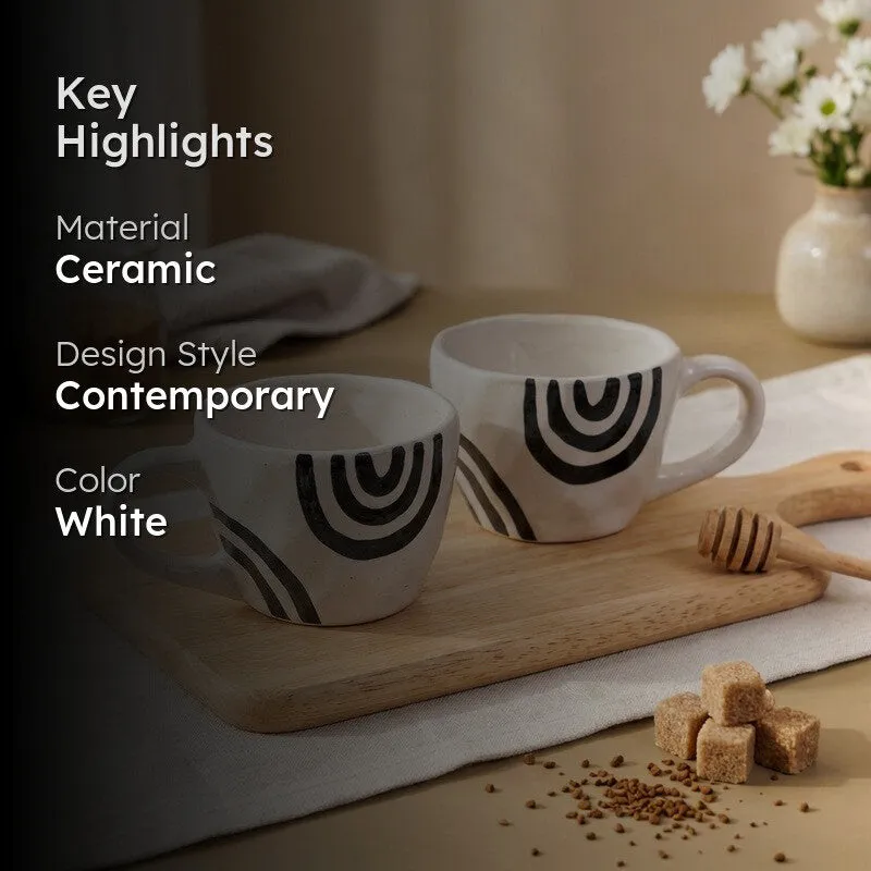 Sip Ceramic Tea Cup (240 mL Each) - Set Of Two media 2