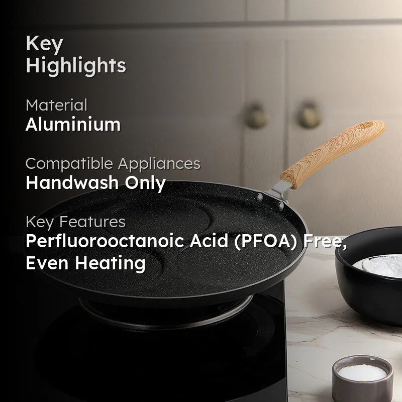 Bergner Aeris Non-Stick Uthappam Pan (3 Pit) - 30 cm media 2