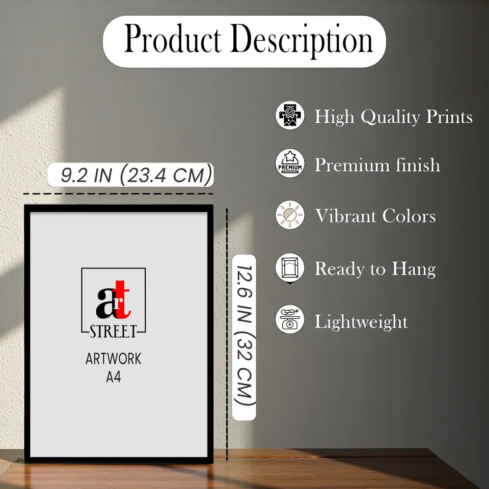 Positive Quote Wall Painting With Frame - Set Of Three media 5