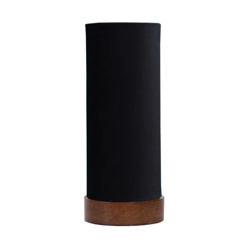 Jaala Tower Wooden Table Lamp - Black,Brown media 4