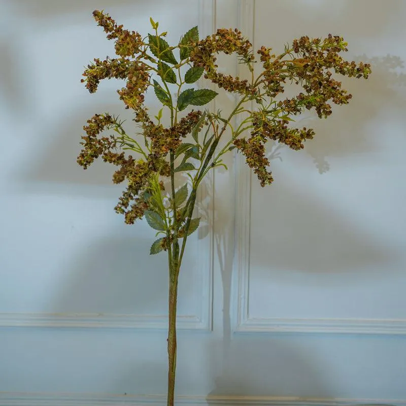 Faux Amaranthus Millet Grass Flower Stick (Green) - 45 CM media 3