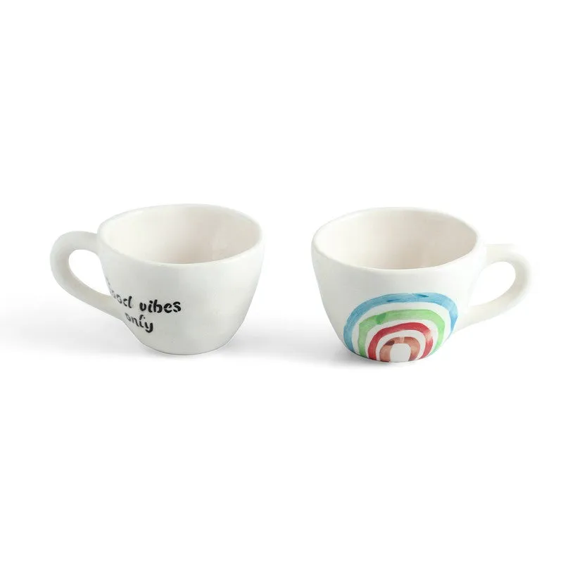 Rainbow Ceramic Tea Cup (220 mL Each) - Set Of Two media 3