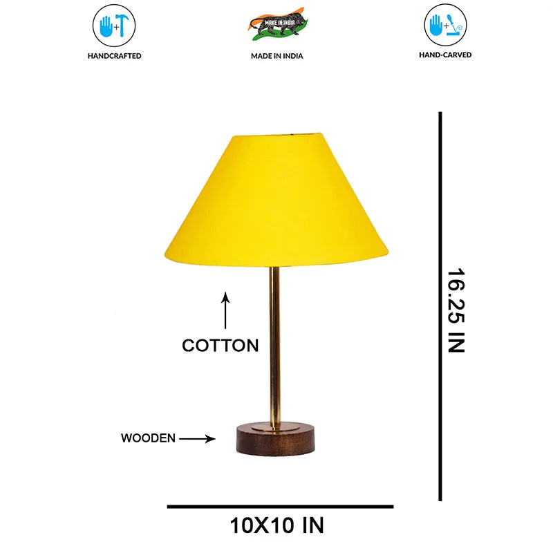Cotin II Rodin Wooden Table Lamp - Yellow,Gold,Brown media 7