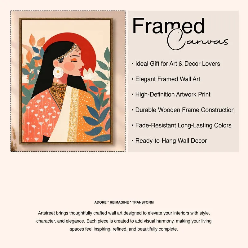 Contemporary Devi Canvas Wall Art With Frame media 6