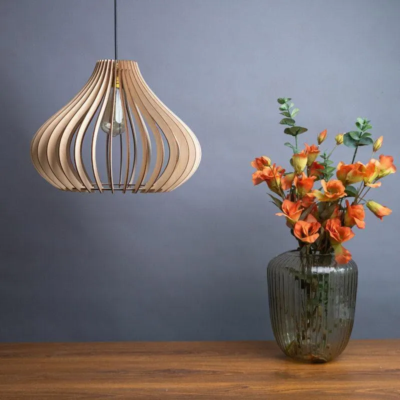 Miyu Wooden Ceiling Lamp - Beige media 3