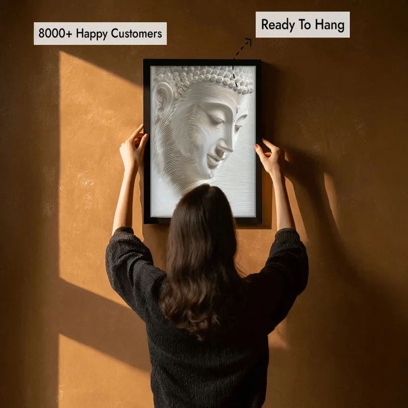 Meditative Flow Wall Painting With Black Frame media 6