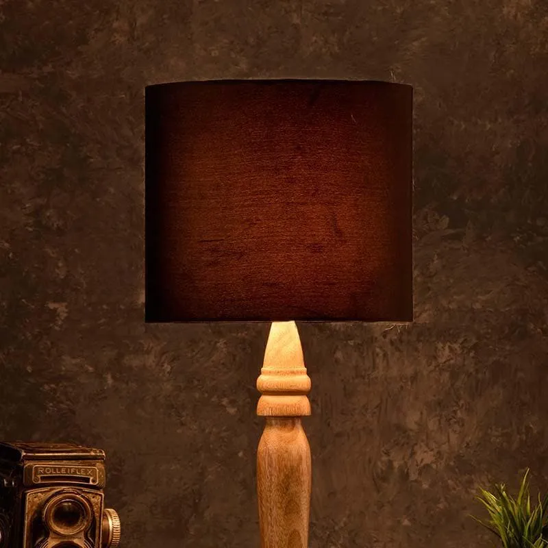 Vintage Dream Fabric Table Lamp - Black,Brown media 1