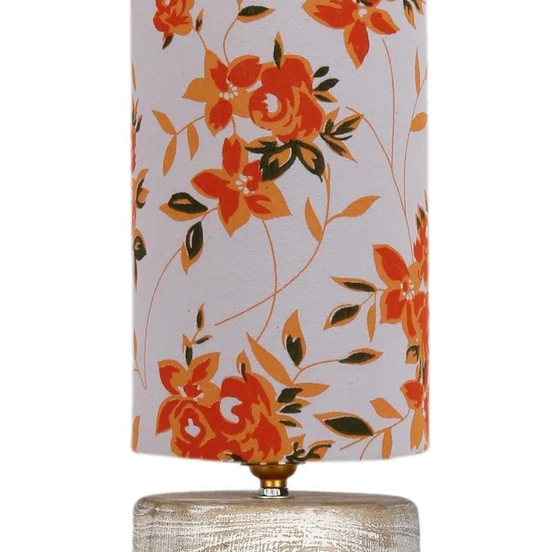 Papilon Cylindrical Fabric Table Lamp - Multicolor media 5