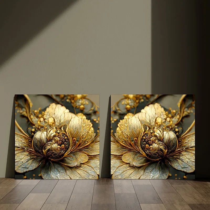 Gilded Nectar Canvas Wall Art - Set Of Two media 7