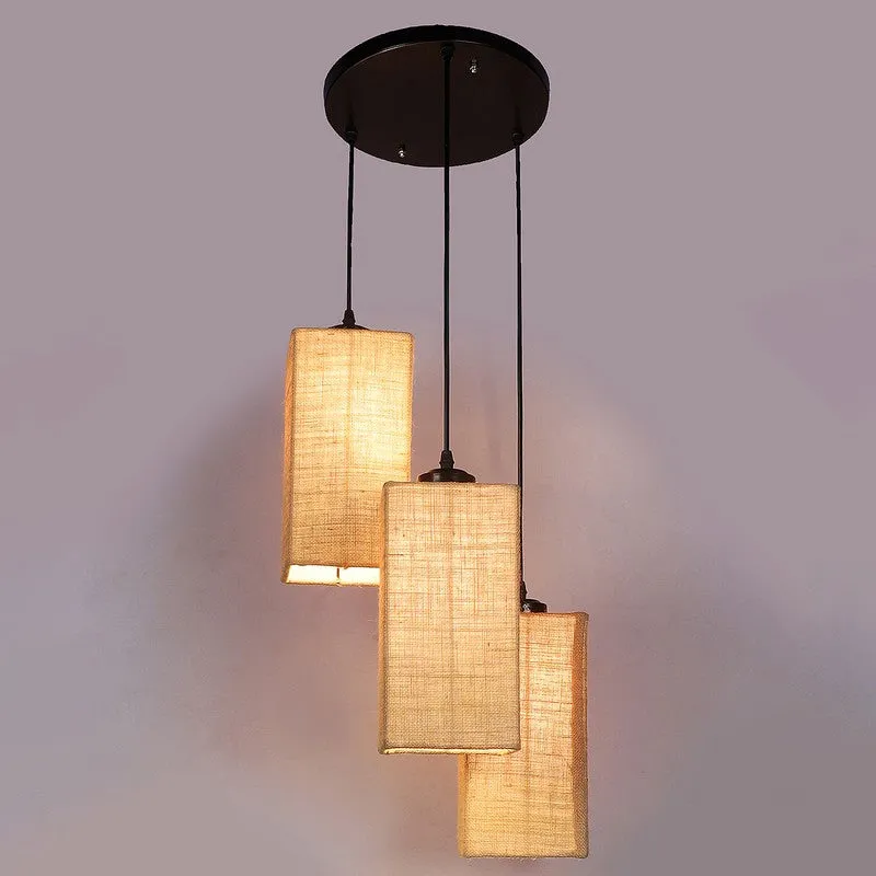 Ambient Triple Metal Ceiling Lamp - Beige media 5