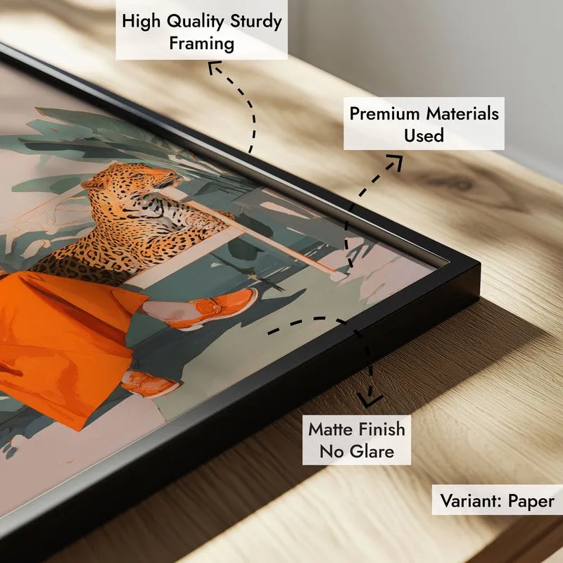 Jungle Solace Canvas Wall Painting - Black Frame media 6