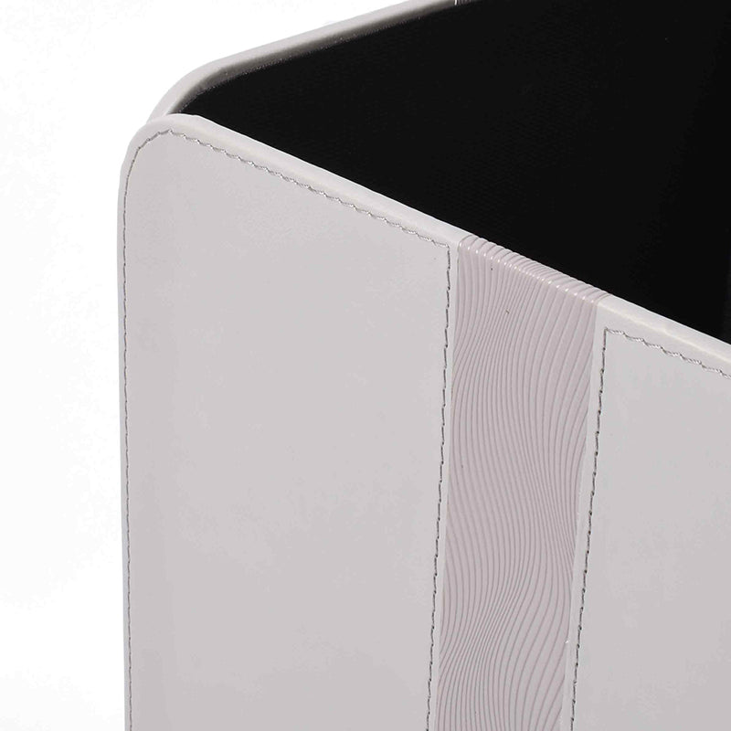 Veltrix Faux Leather Dust Bin - Grey media 4
