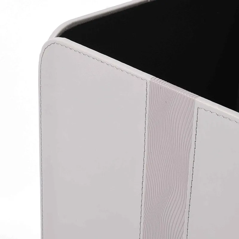 Veltrix Faux Leather Dust Bin - Grey media 4