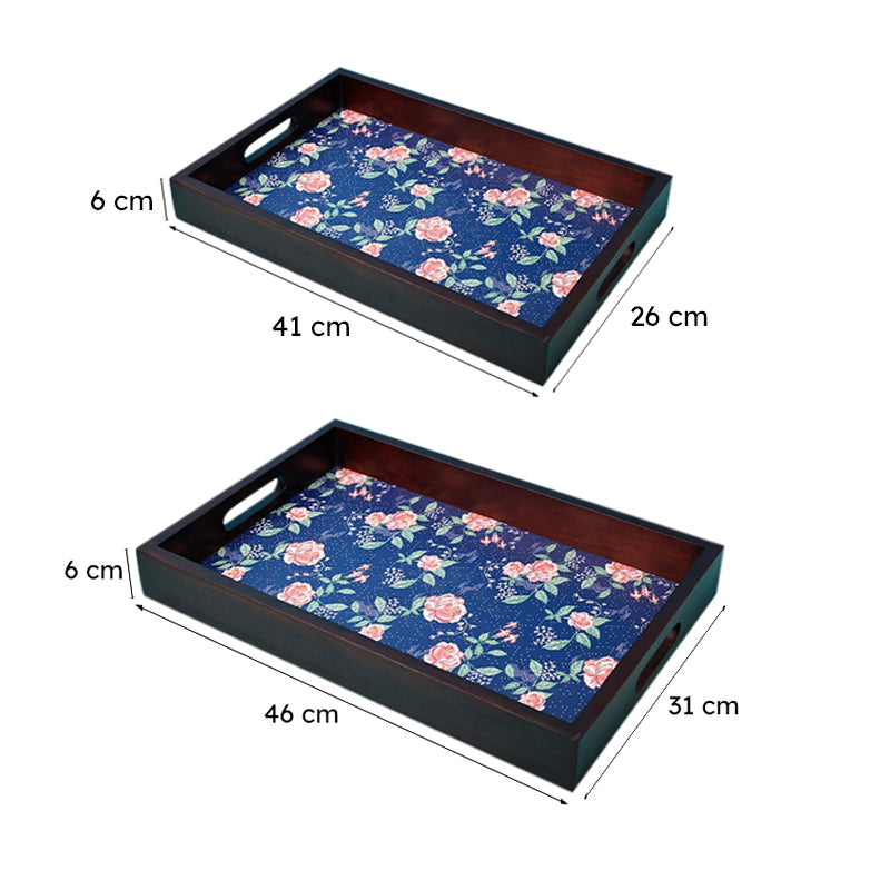 Wildrose Whimsy Wood Serving Tray media 6