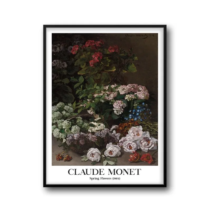 Spring Flowers France Archival Canvas Wall Painting - Black Frame media 5