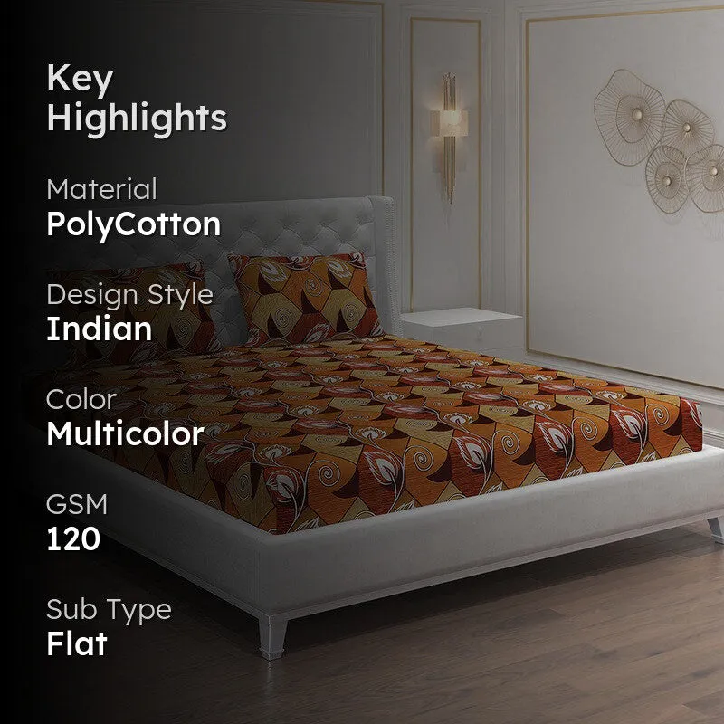 Monte Carlo Flora Grid Bedsheet - 120 GSM media 2