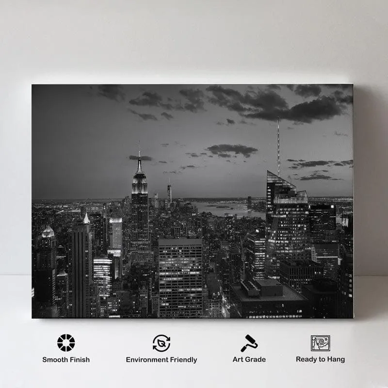 NY Cityscapes Canvas Wall Painting - Gallery Wrap media 4