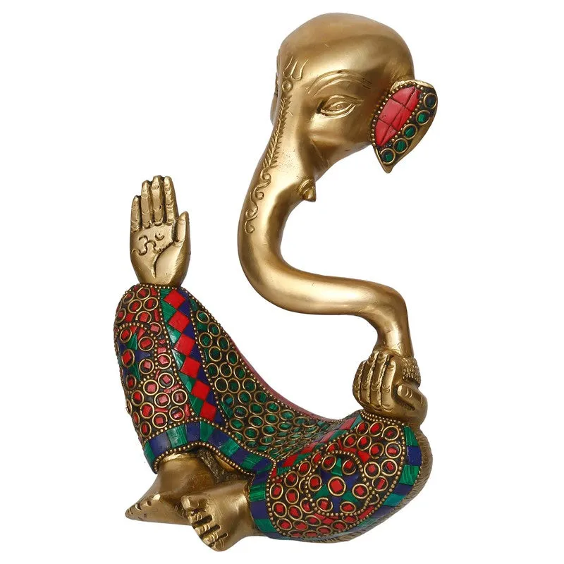 Mosaic Ganesha Harmony Brass Idol media 6