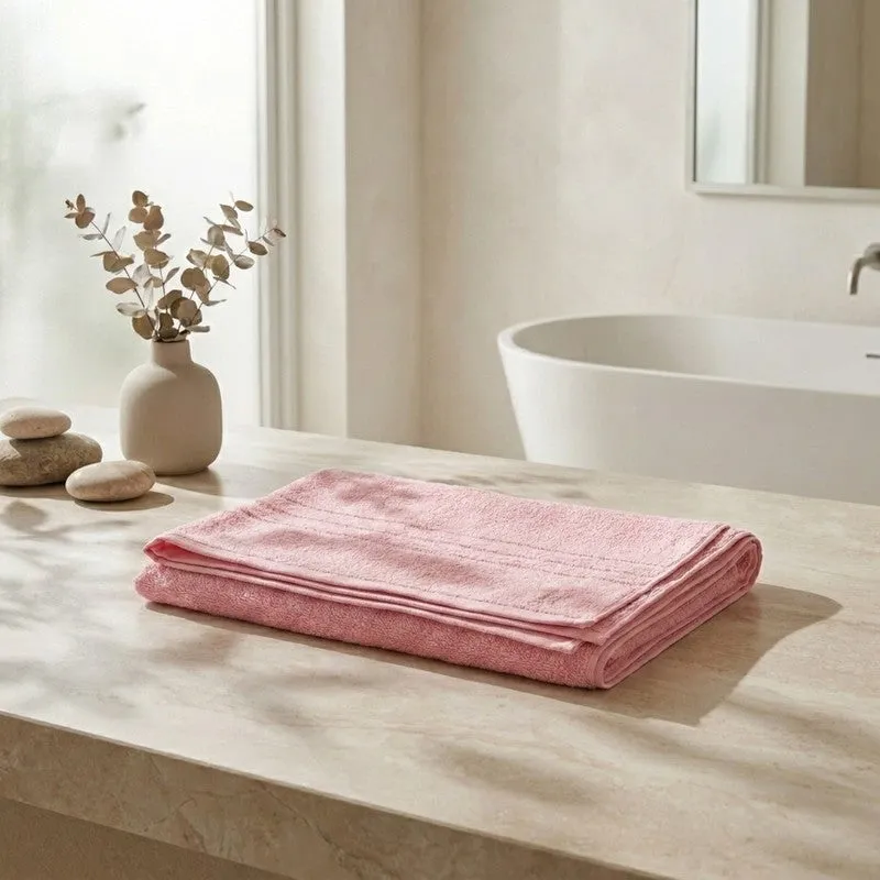 Monte Carlo Clean Wrap Pure Cotton Bath Towel - Baby Pink media 1
