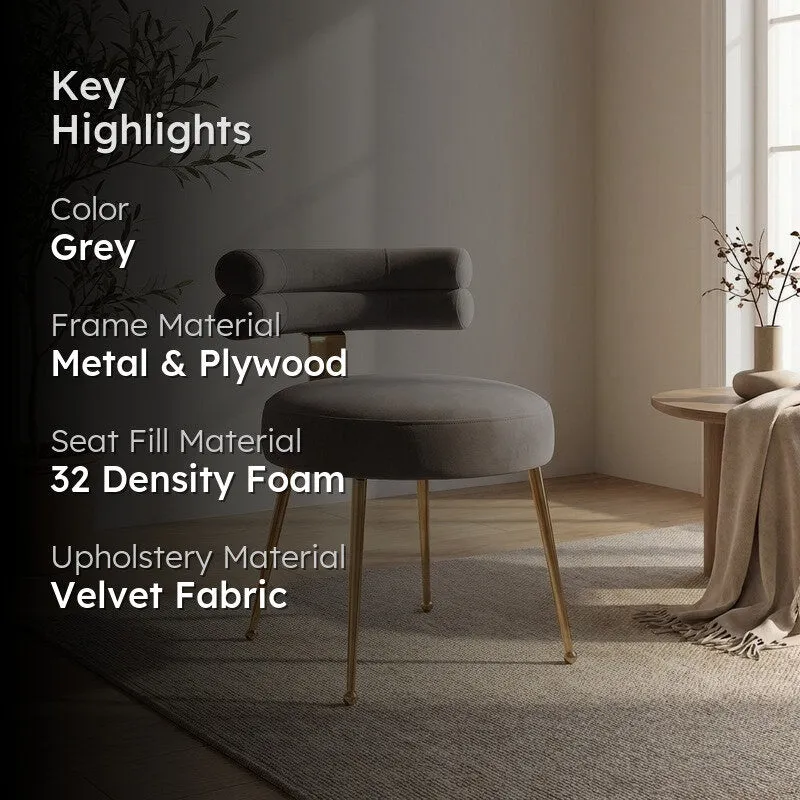 Velmora Metal Accent Chair - Grey media 2