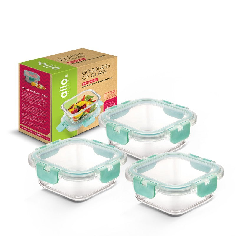 Nibaro Leak Proof Glass Lunch Box with Bag (930 ML Each) - Set of Three media 4