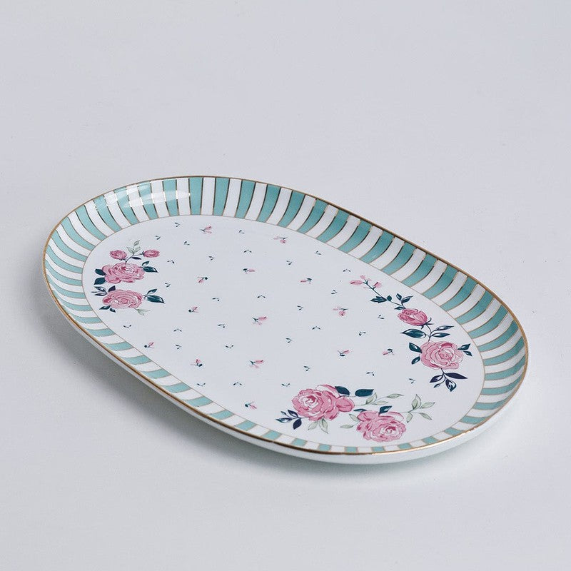Magique by The Wishing Chair Portrait of Rose Amber Ceramic Platter & Plates With Giftbox - Five Piece Set media 10