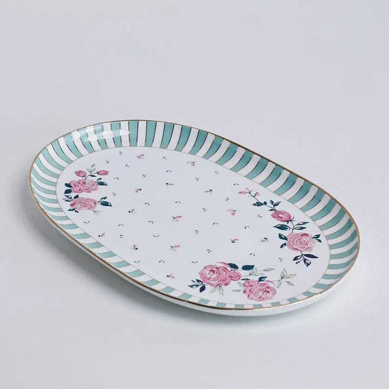 Magique by The Wishing Chair Portrait of Rose Amber Ceramic Platter & Plates With Giftbox - Five Piece Set media 10