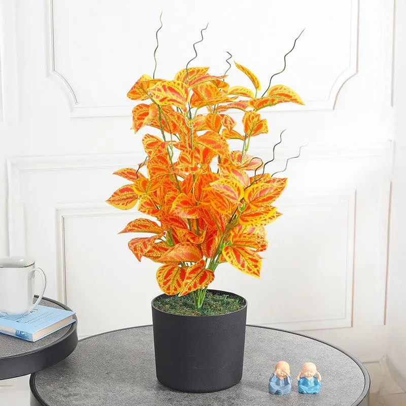 Petal Glow Artificial Plant With Black Plastic Pot media 2