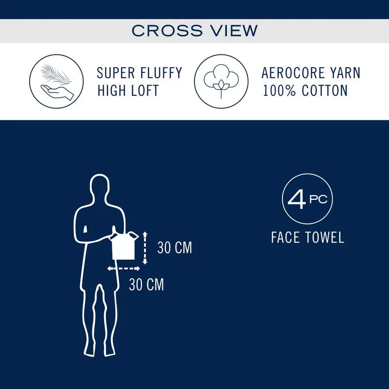 Nautica Dove Cotton Hand & Face Towel (Dark Blue) - Set Of Four media 7