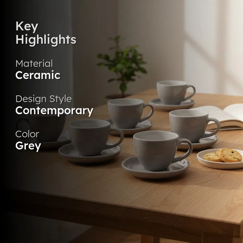 Cozy Charm Cup & Saucer (180 mL Each) - Set of Six media 2