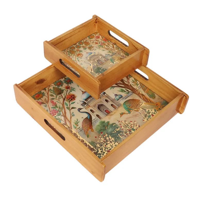 Royal Eden Wooden Serving Tray - Set of Two media 5