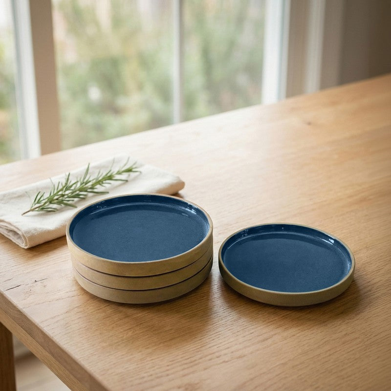 Azzure Ceramic Quarter Plate (6 Inch) - Set of Four