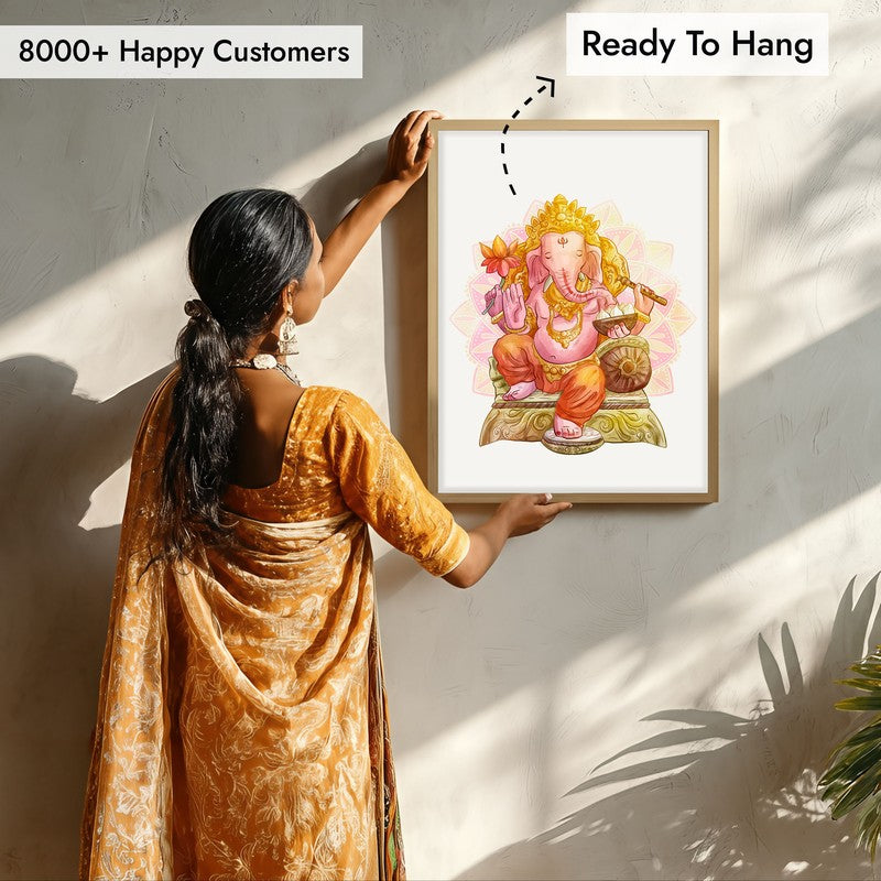 Sri Vigneshwara Archival Paper Wall Art  - Natural Brown Frame media 7