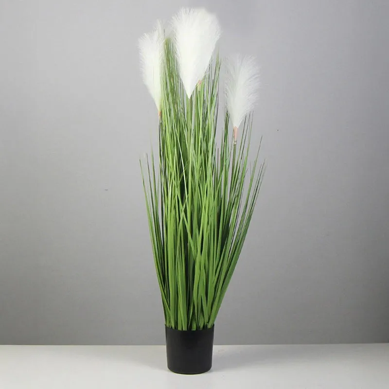 Infinita Artificial Grass Plant With Black Plastic Pot - 2 ft media 3