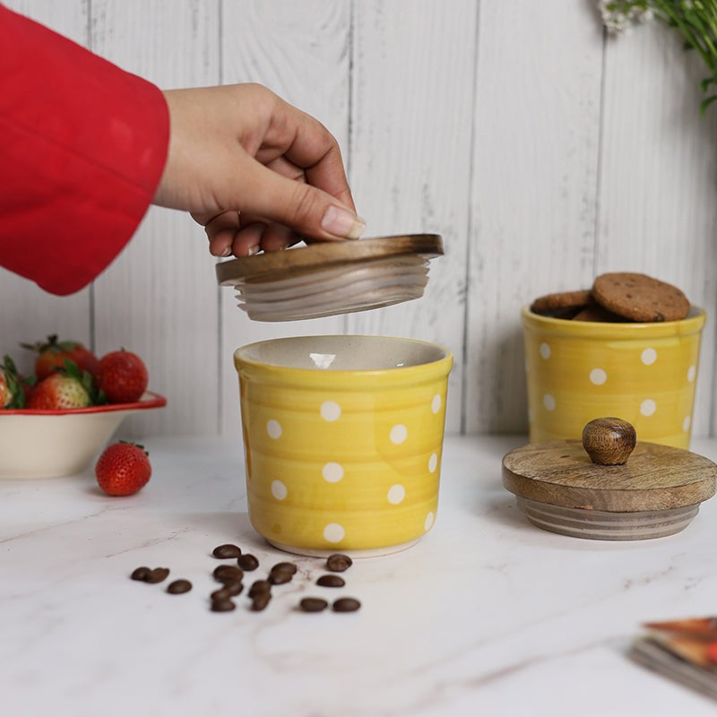 Silvero Ceramic Jar (Yellow) - 350 mL media 4