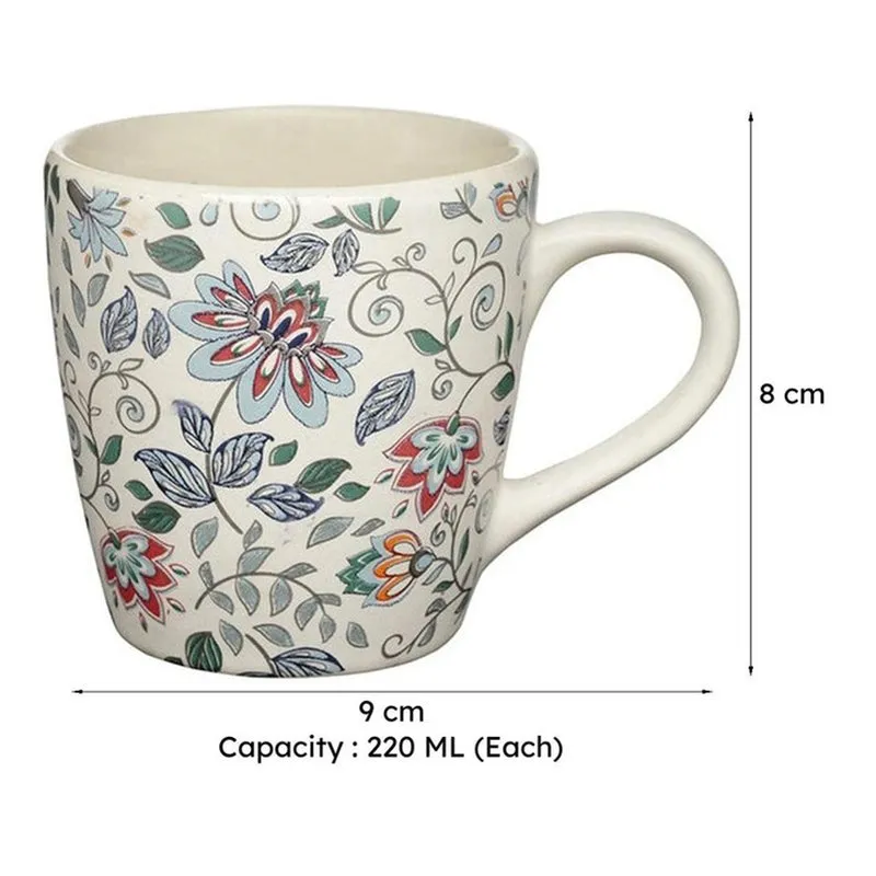 Exora Ceramic Tea Cup (220 mL Each) -  Set of Six media 7